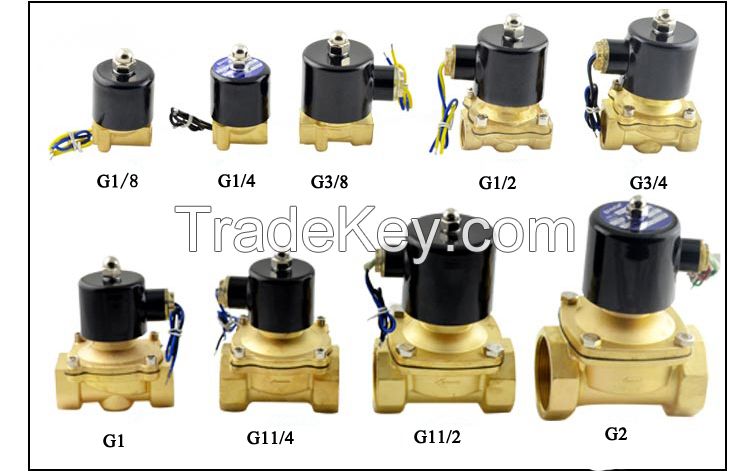 Brass Normally Closed Electric Solenoid Valve Air Water Oil