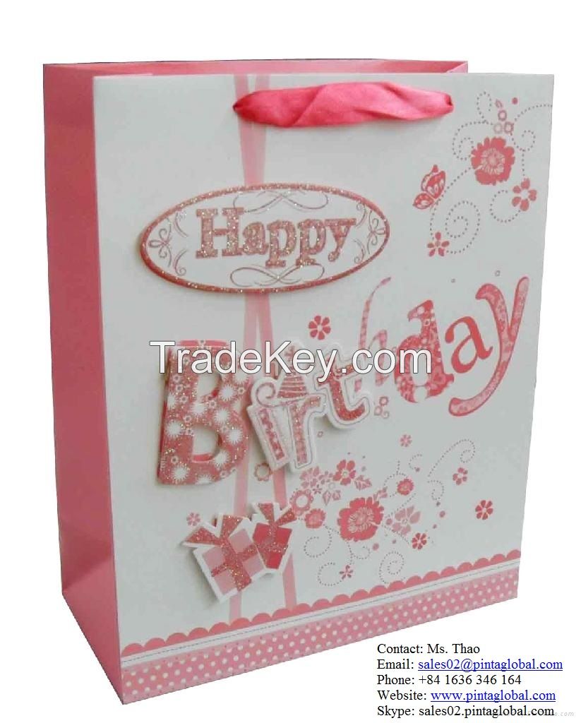 paper shopping bag with beautiful decoration