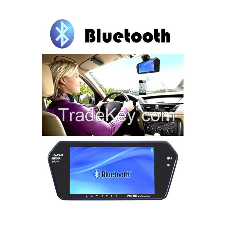 7 Inch Car Mirror Monitor 12V Car Rearview Mirror Monitor for Rear Vie