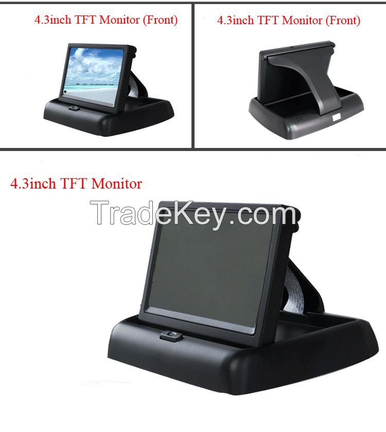 4.3" TFT LCD Car Monitors Auto Parking Monitor for Car Rear View Camer