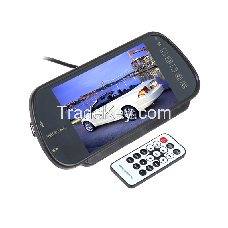 7"LCD Car Rearview Mirror Monitor Auto Vehicle Rear Camera Monitor