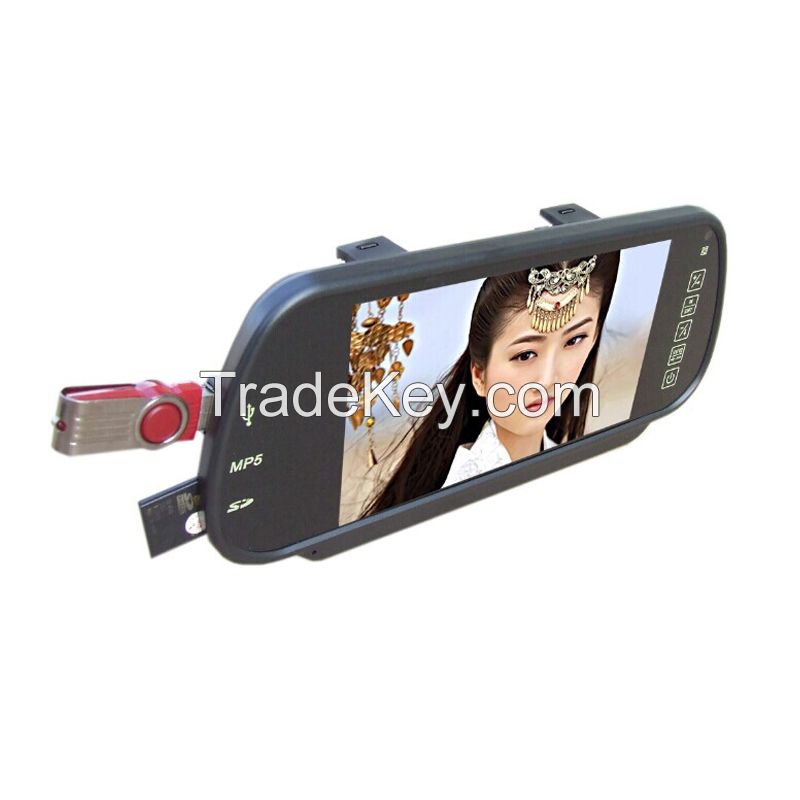 7"LCD Car Rearview Mirror Monitor Auto Vehicle Rear Camera Monitor