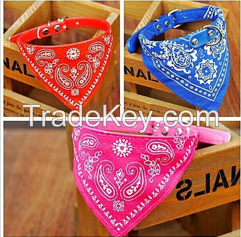 Cute Dog Cat Pet Puppy Adjustable Bandana Triangle Scarf Pet Collar Neckerchief