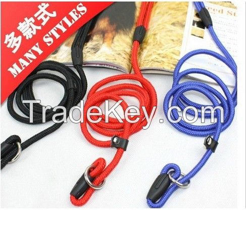 Hot Pet Dog Nylon Rope Training Leash Slip Lead Strap Adjustable Traction Collar