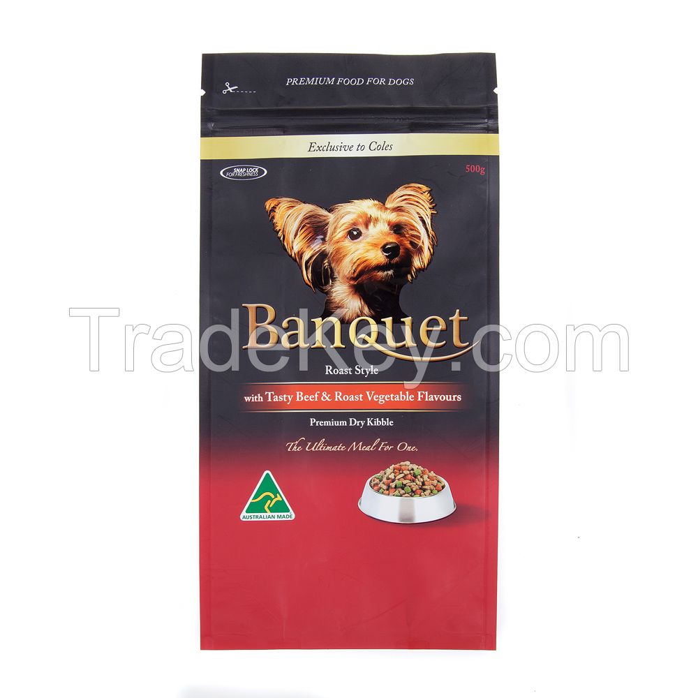 Accep custom order gravure printing pet food bag