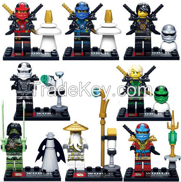 New Coming 6pcs/lot Japanese Ninjago building blocks ninja figure Bric