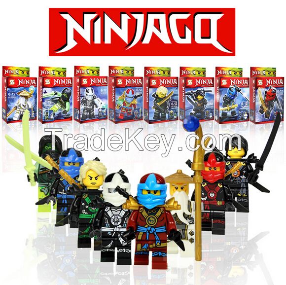 2015 New Arrival SY285 8Pcs Ninjago Kai Ninja Minifigures Building Blo