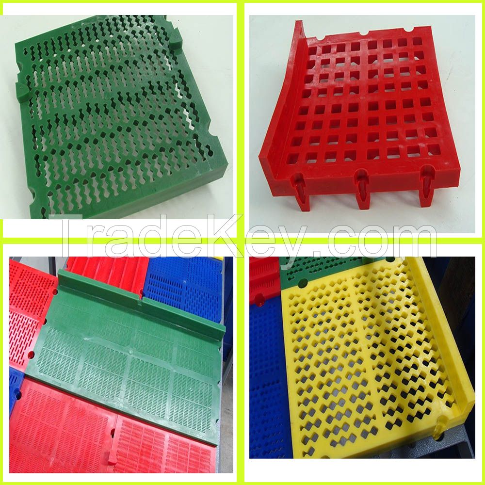 Polyurethane vibrating Screen Panels injection moulded rubber screen panel