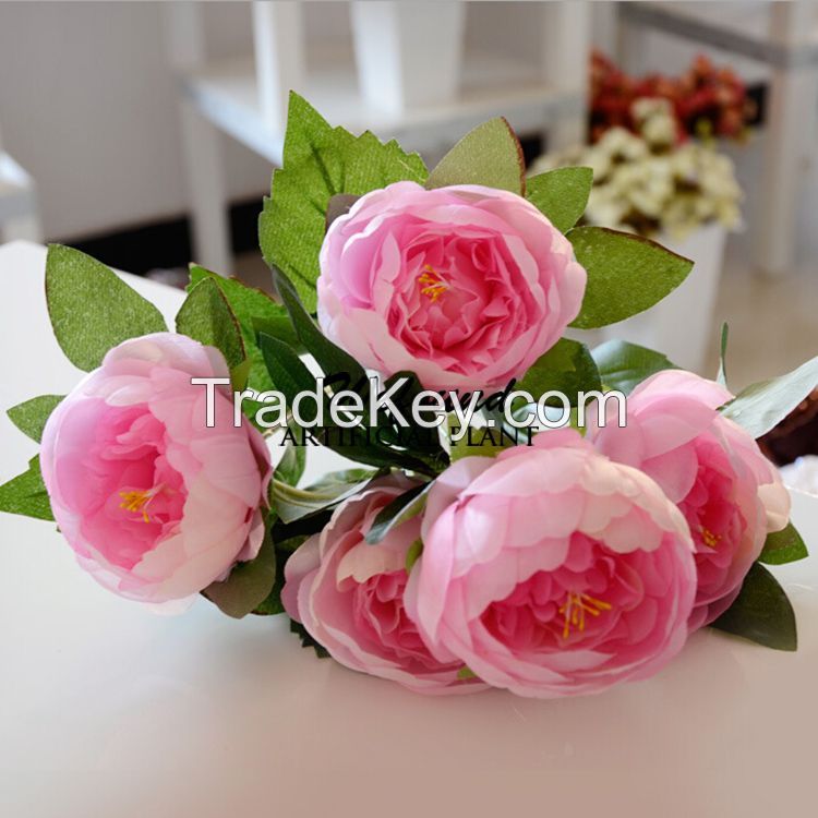 5 people fake flower peony flower decoration floor