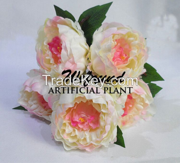 5 people fake flower peony flower decoration floor