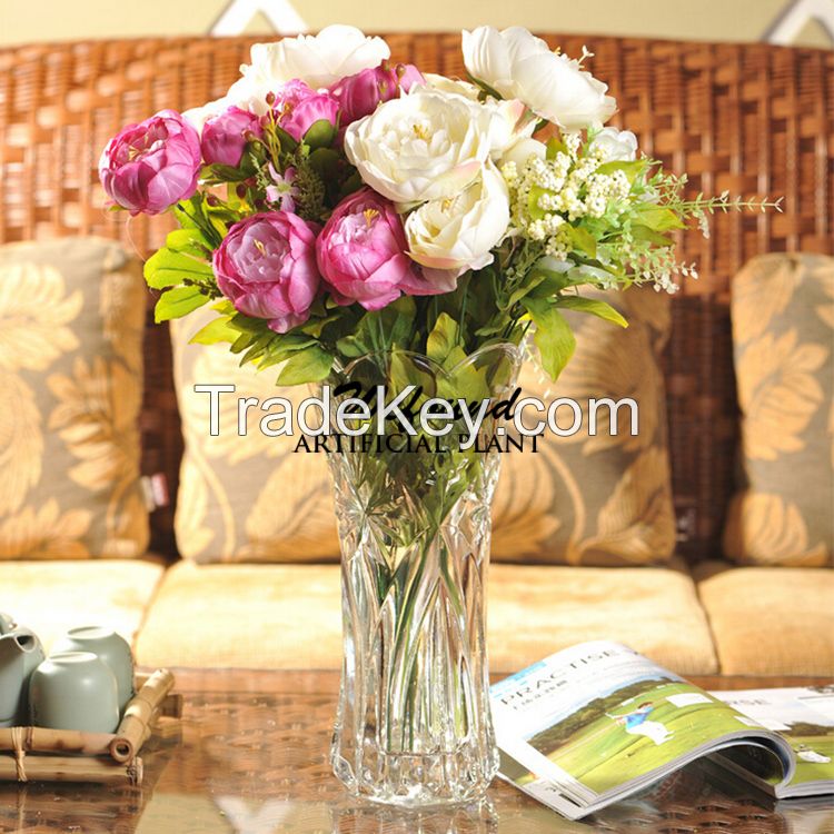 Simulation peony flower bouquet 12 Hot Promotions