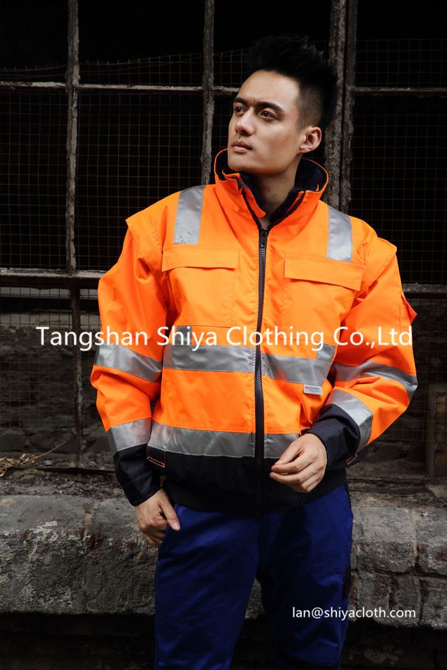 reflective warm safety workwear uniform for winter