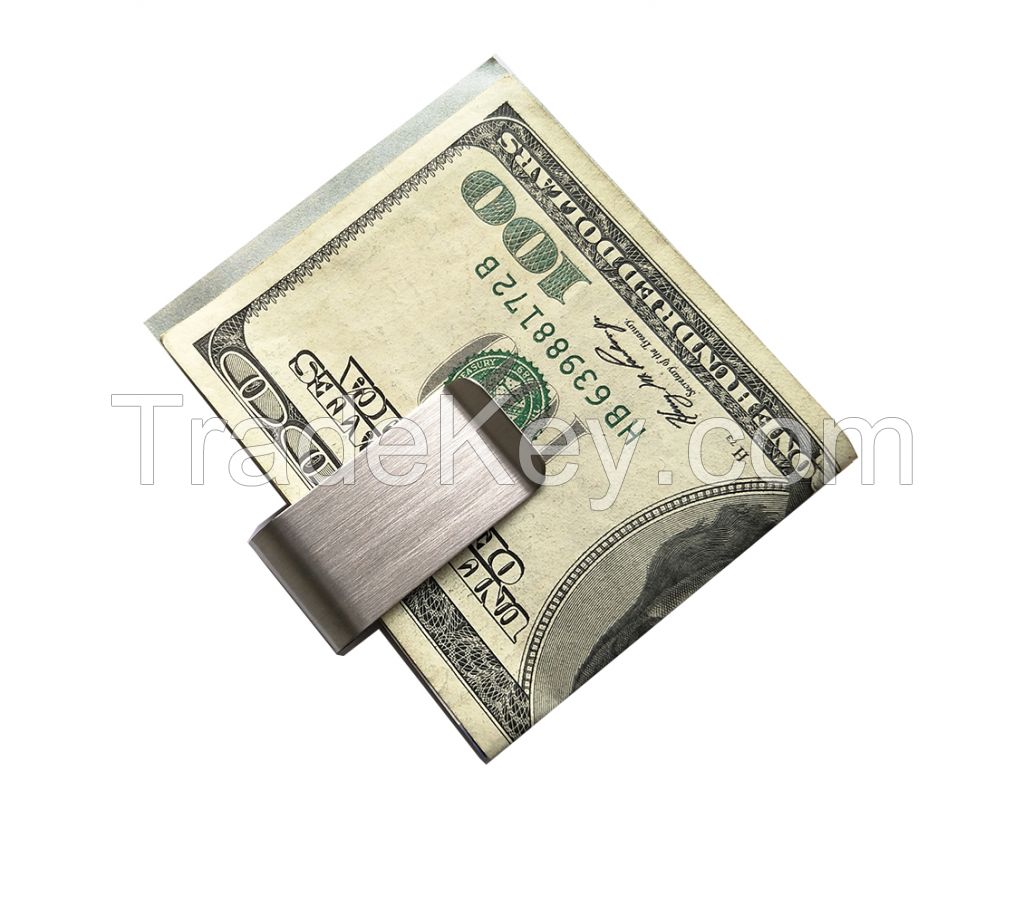 Stainless Steel Cash Money Clip Credit Card Holder