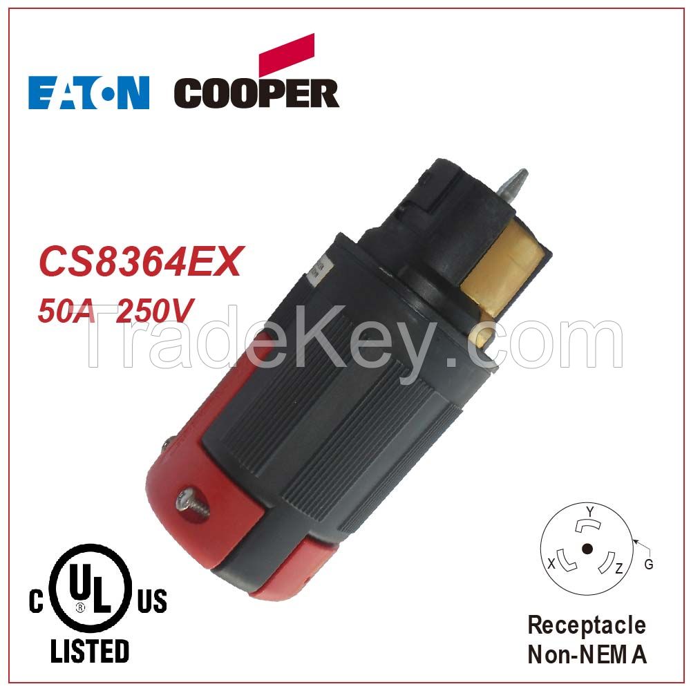 California standard 50A industrial grade large current locking Connector and receptacle UL
