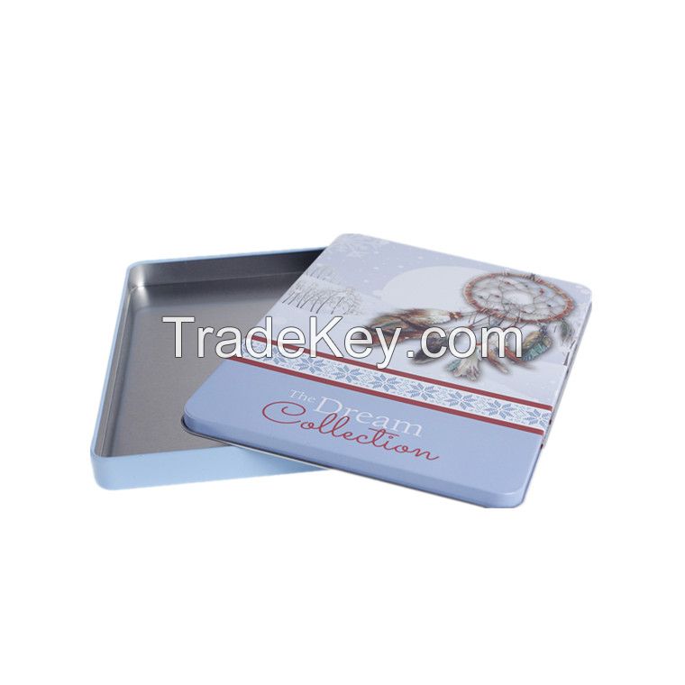 rectangular card pack tin