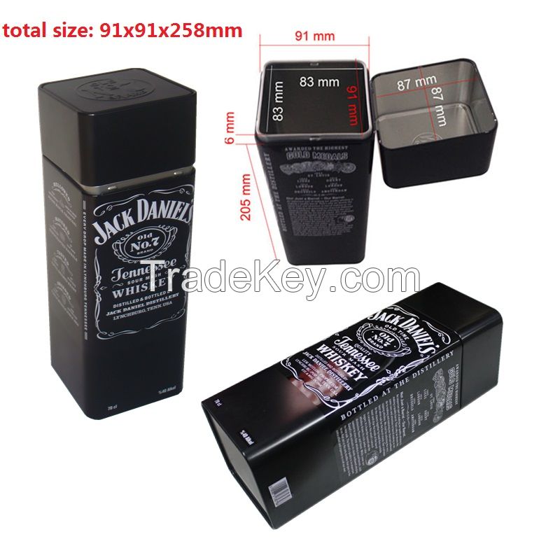 bottle pack tin, pack tin, bottle package tin