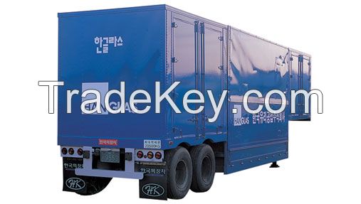 Sell box semi trailer van-type truck trialer