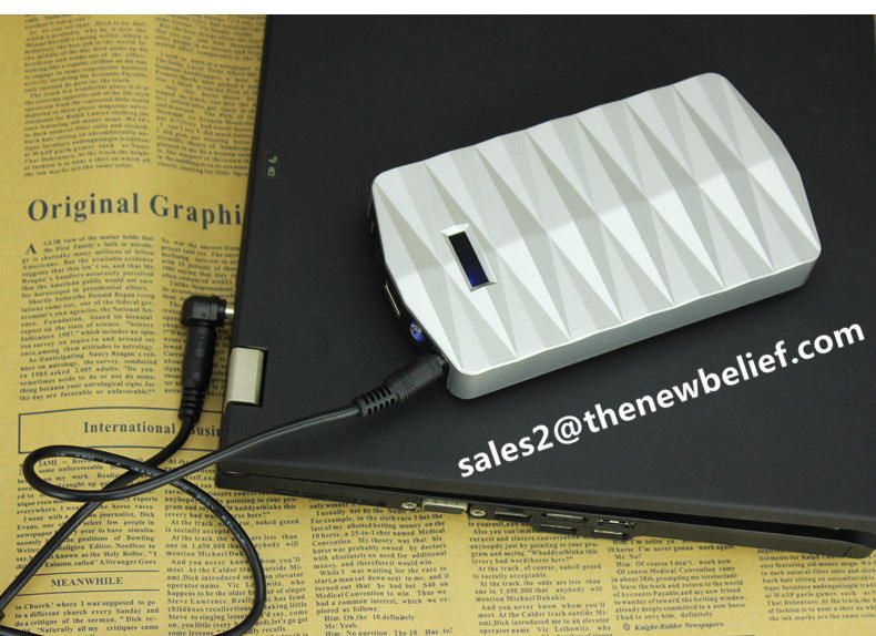 laptop power bank high capacity 18000mah LED flashlight 5V19V