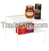 2 tier pantry shelf, cupboard shelf, kitchen organizer, folding shelf, spice rack