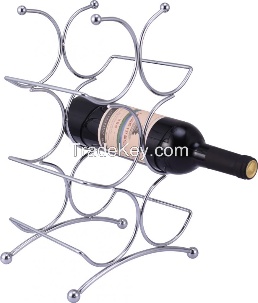 6 bottles wine rack, bottle rack, wine display rack,