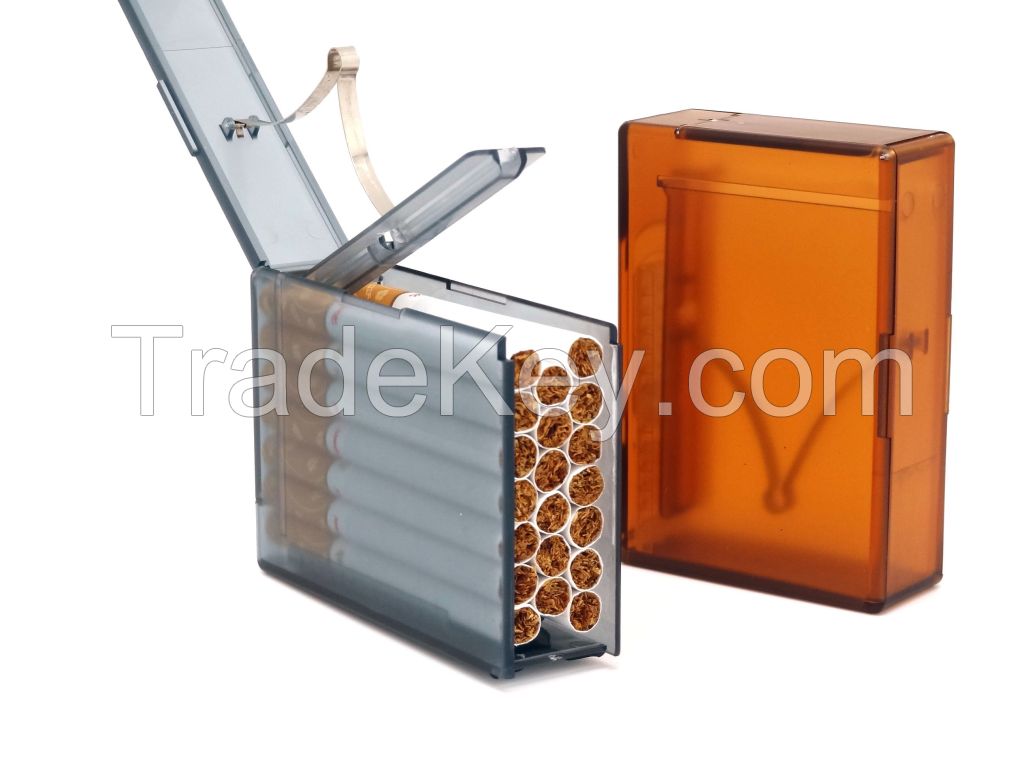 transparent plastic cigarette case