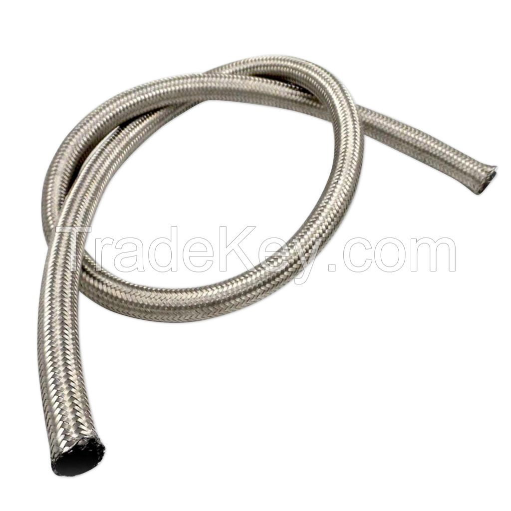 China OEM Manufacturer Flexible 6 AN Nylon / Stainless Steel Braided Fuel Line Hose AN6 6-AN Oil Hose Sold BY FOOT
