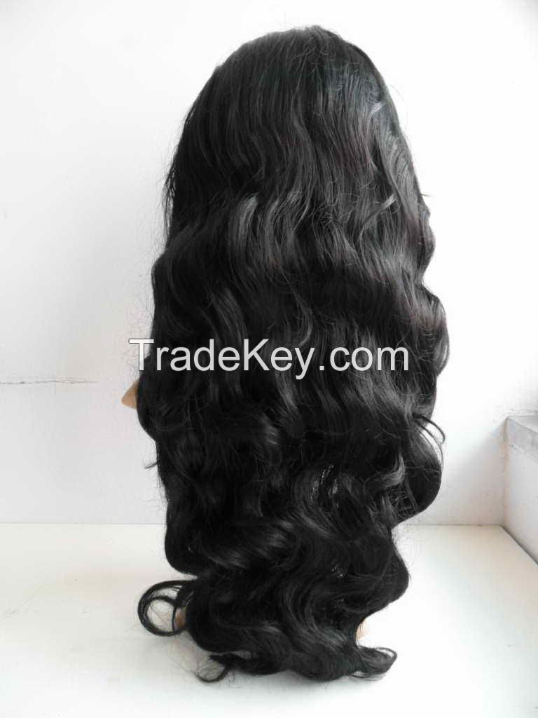 Lace front wig 22inches black body wave