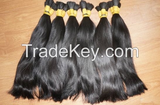 Vietnamese best wholesale price for 100% natural straight bulk hair 10- 30 inches with highest quality