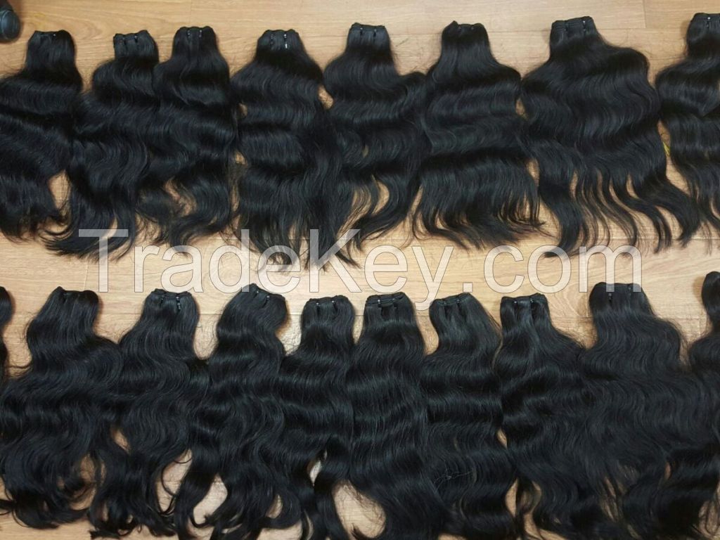 Vietnamese best wholesale price for 100% natural wavy/curly weft hair 10- 30 inches with highest quality