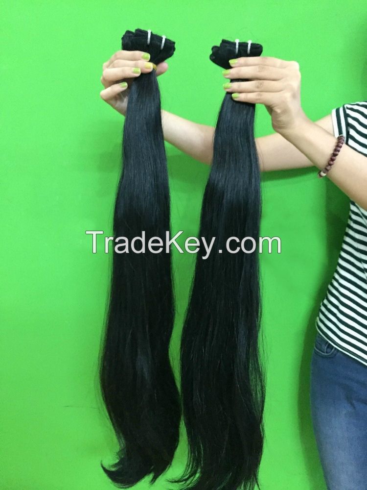 Vietnamese best wholesale price for 100% natural straight weft hair 10- 30 inches with highest quality