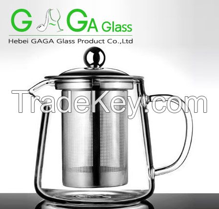 600ml borosilcate double glass teapot set cat tea kettle unique tea kettles