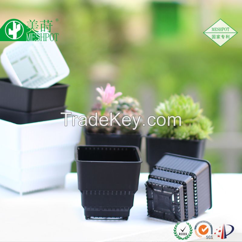 Square root control plastic flower pot nursery pot