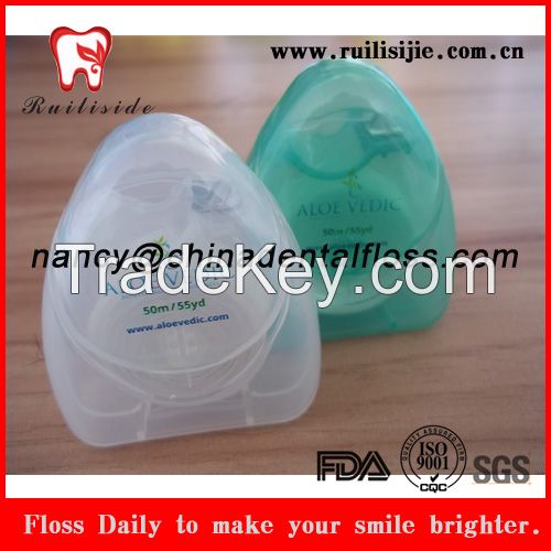 Triangle shaped dental floss products nature silk transparent dental flosser