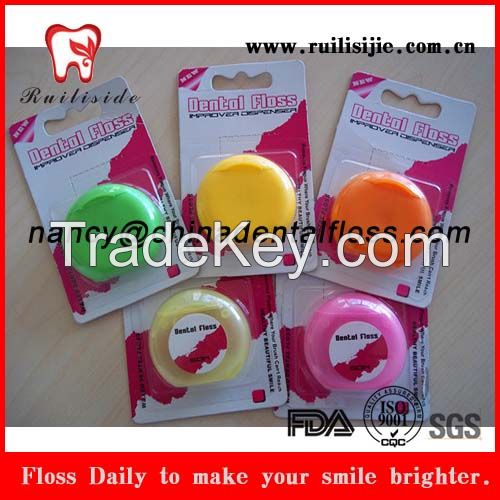 Bulk dental flosser round shape colorful dental floss circle shape dental floss