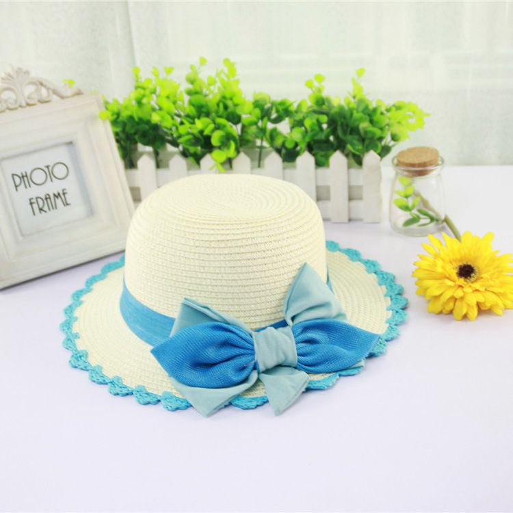Fashion Handmade Promotional Hollow Straw Hat With Flower Wholesale