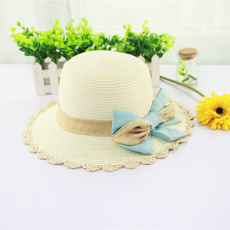 Fashion Handmade Promotional Hollow Straw Hat With Flower Wholesale