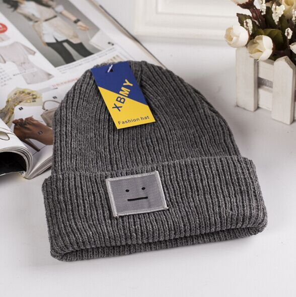 Custom Slouchy Winter Knitted Beanie Hat For Men Women