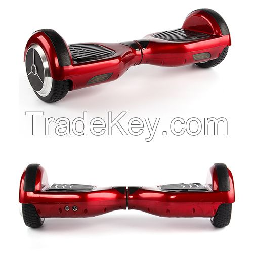 Red Stand Up Electric Self Balancing Scooter With Bumper Strip 250w Motor