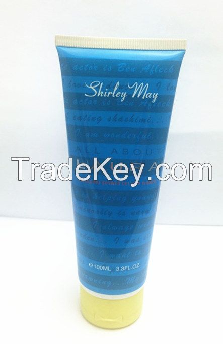 Relaxing shower gel for  women packaging tube