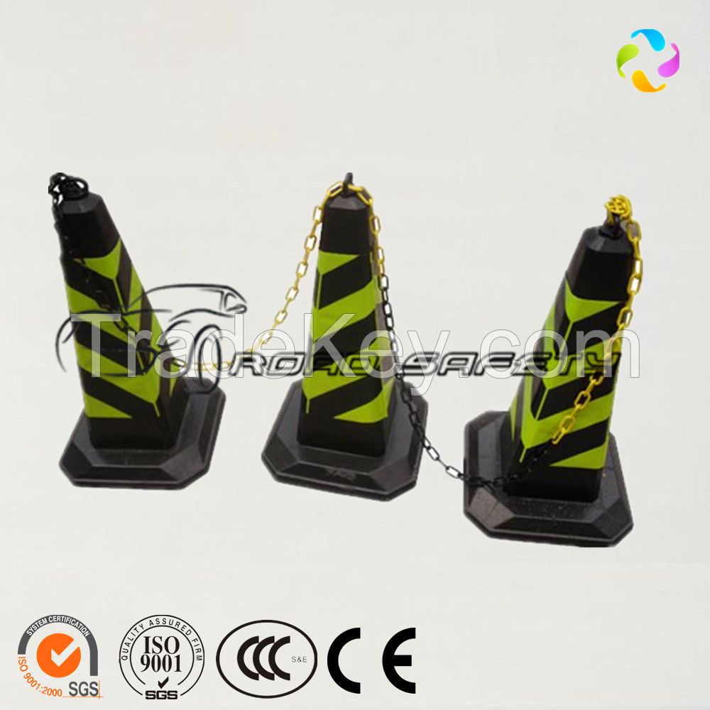 Colored Traffic Road Safety Rubber Cone of crossroad