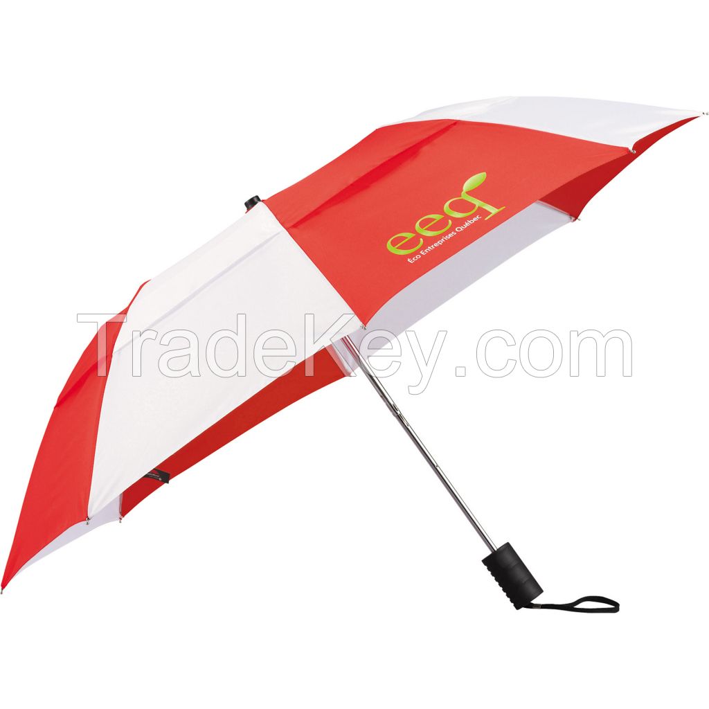 High quality double layer air-vented folding umbrella wholesale