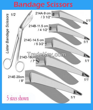 Bandage Scissors - Diff. Sizes