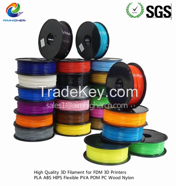 8pcs lot ABS filament 8 kinds of color 1.75/3.0m factory price