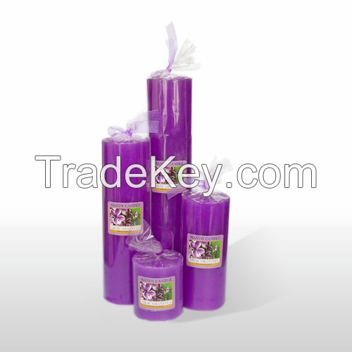 Scented Pillar Candle with multiple colors