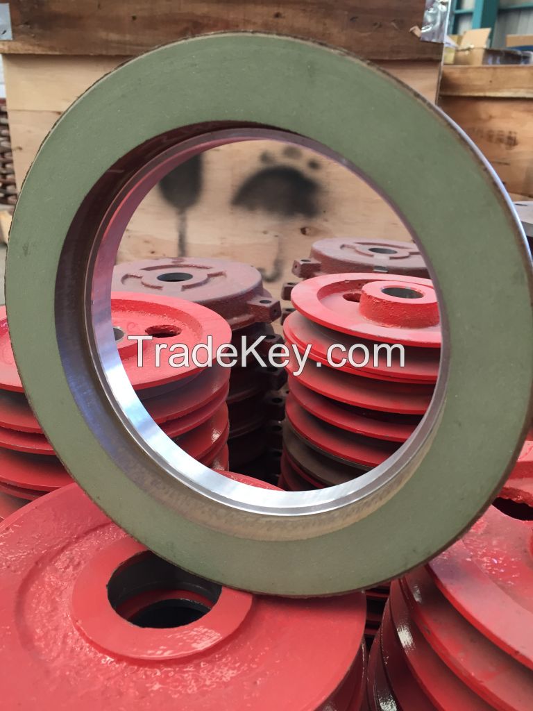 Resin-bond fine wheels used in wet grinding tiles