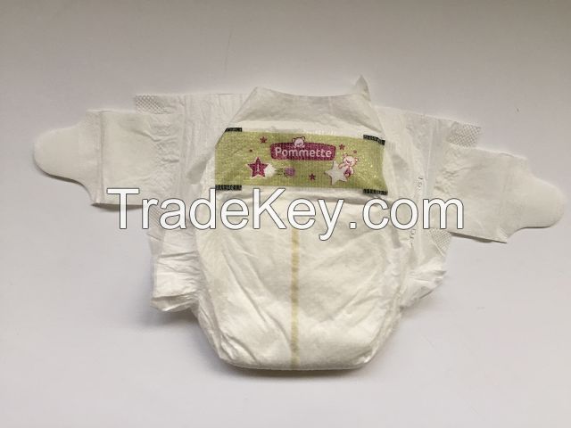 French baby and adult diapers in bales 