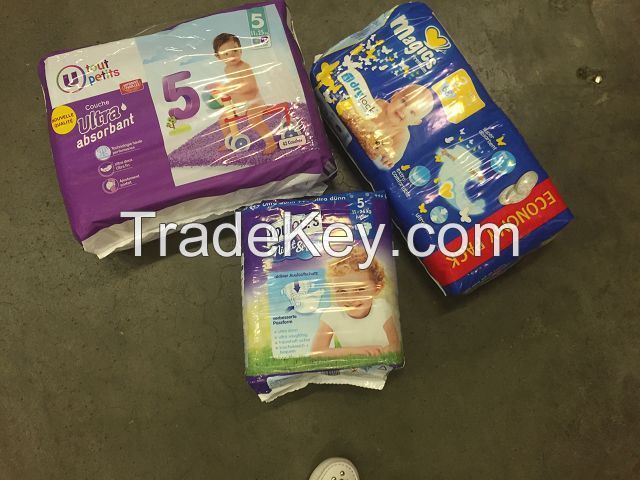 Baby diapers and baby pants (pull-up) 2nd choice in bales pressed -  Germany, New - The wholesale platform