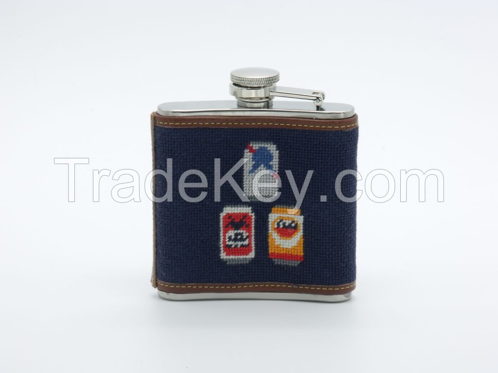 Staineless Steel Needlepoint Flask