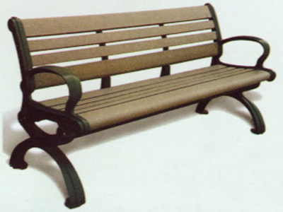 garden bench (cast aluminium and wood)