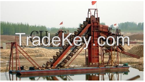 Large capacity and multifunctional bucket chain dredger